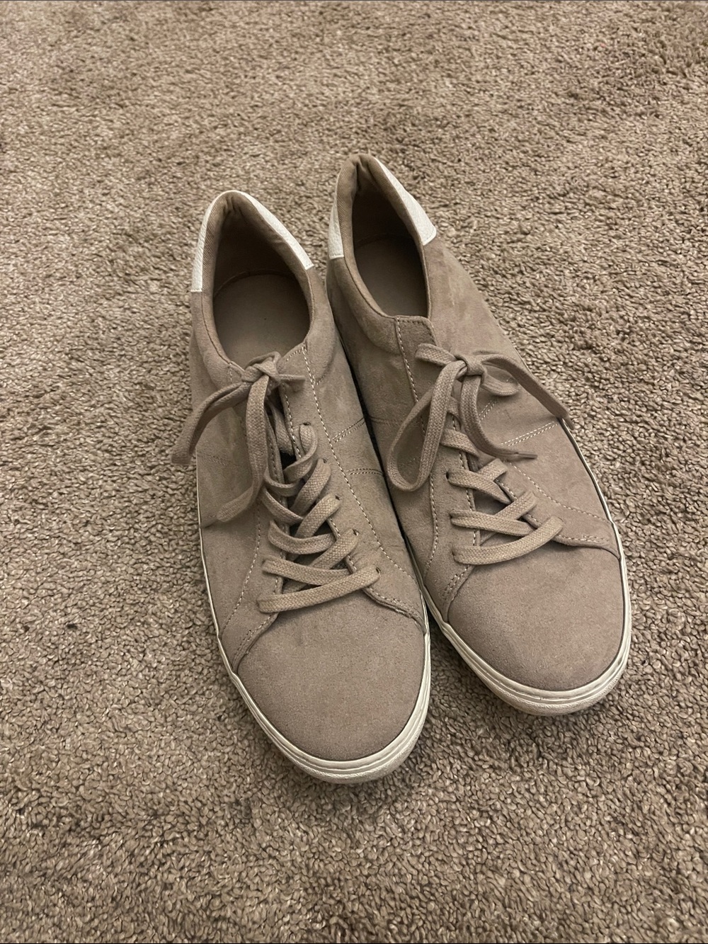 Old Navy Men's Taupe Lace-Up Suede Sneakers